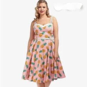 Collectif Pink Nova Pineapple Dress